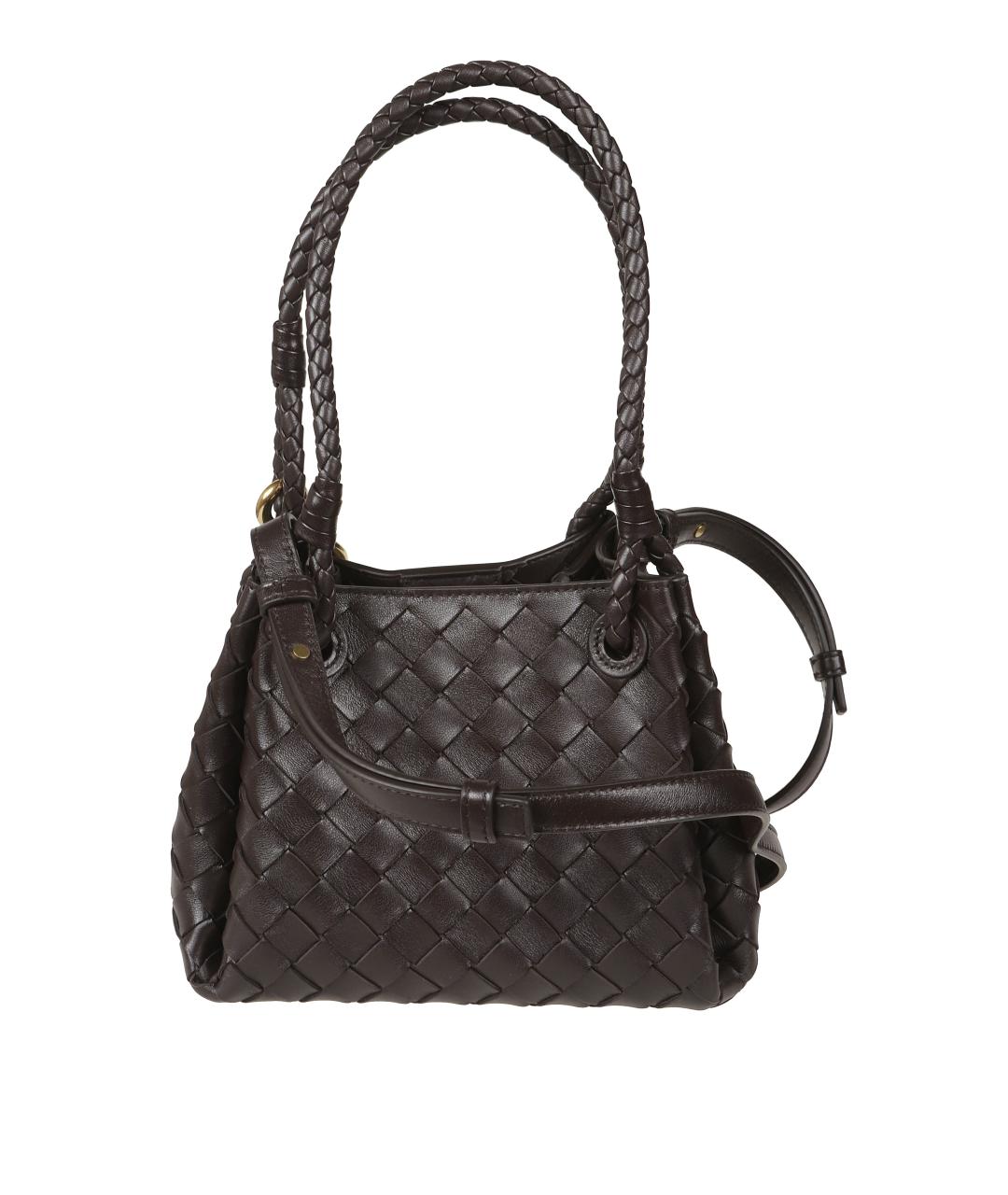 BOTTEGA VENETA Коричневая кожаная сумка тоут, фото 2