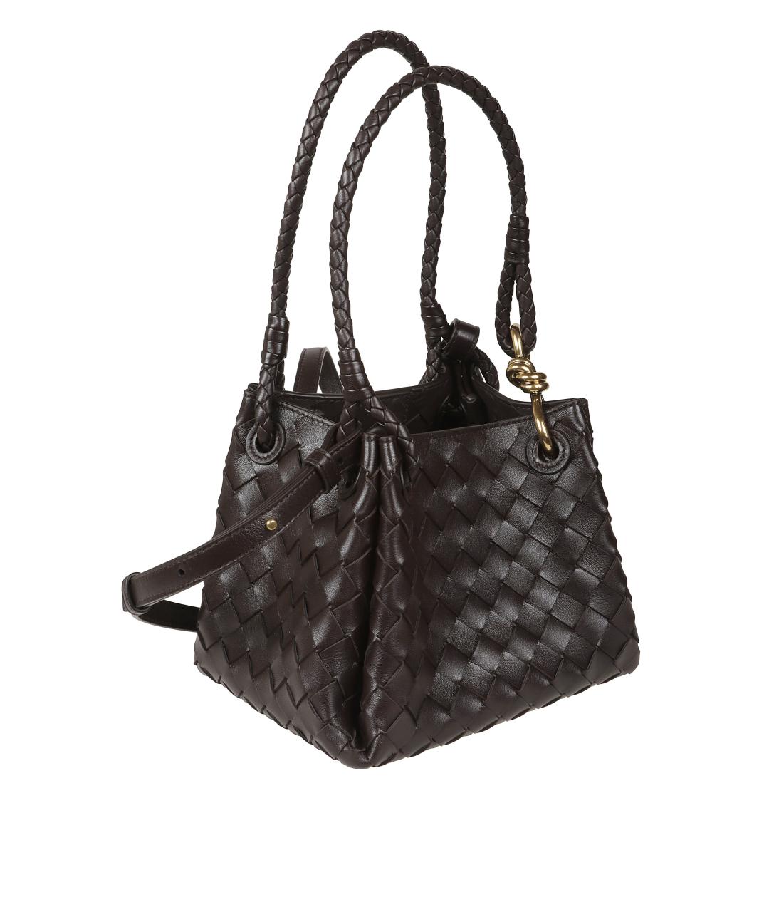 BOTTEGA VENETA Коричневая кожаная сумка тоут, фото 3