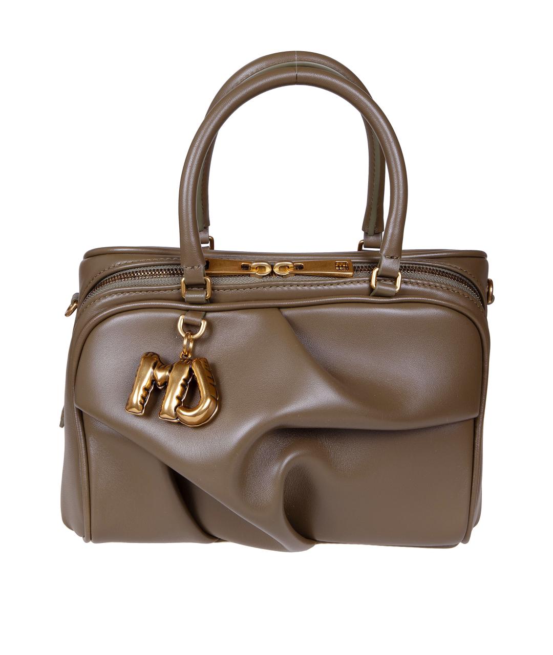 MARC JACOBS Хаки кожаная сумка тоут, фото 1
