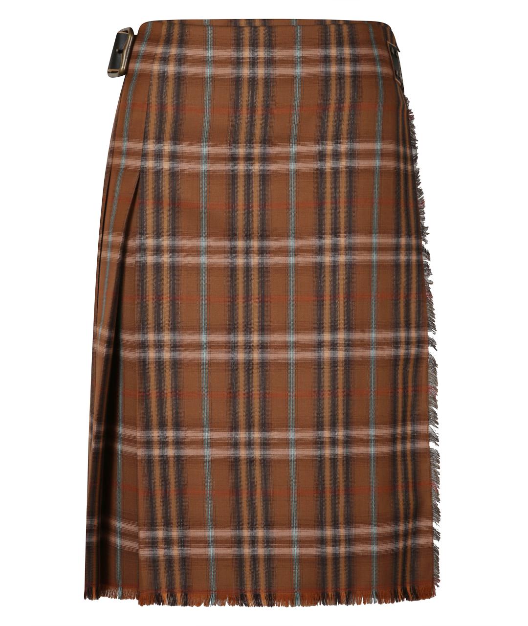 BURBERRY Мульти шерстяная юбка миди, фото 1