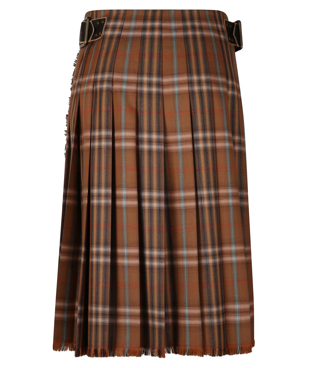 BURBERRY Мульти шерстяная юбка миди, фото 3
