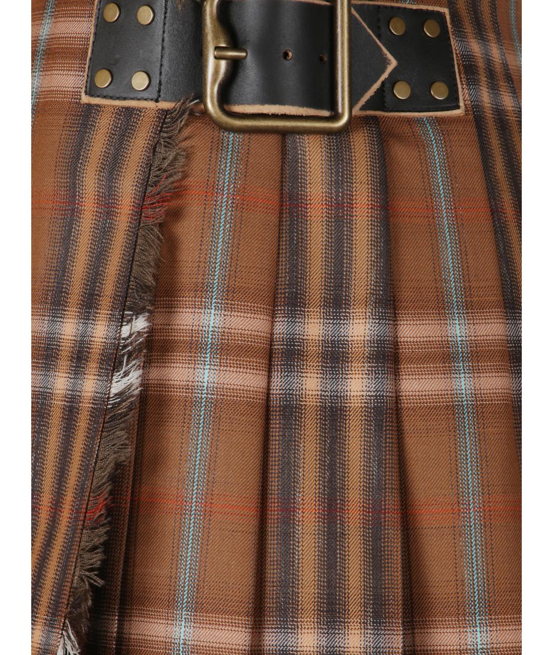 BURBERRY Мульти шерстяная юбка миди, фото 2