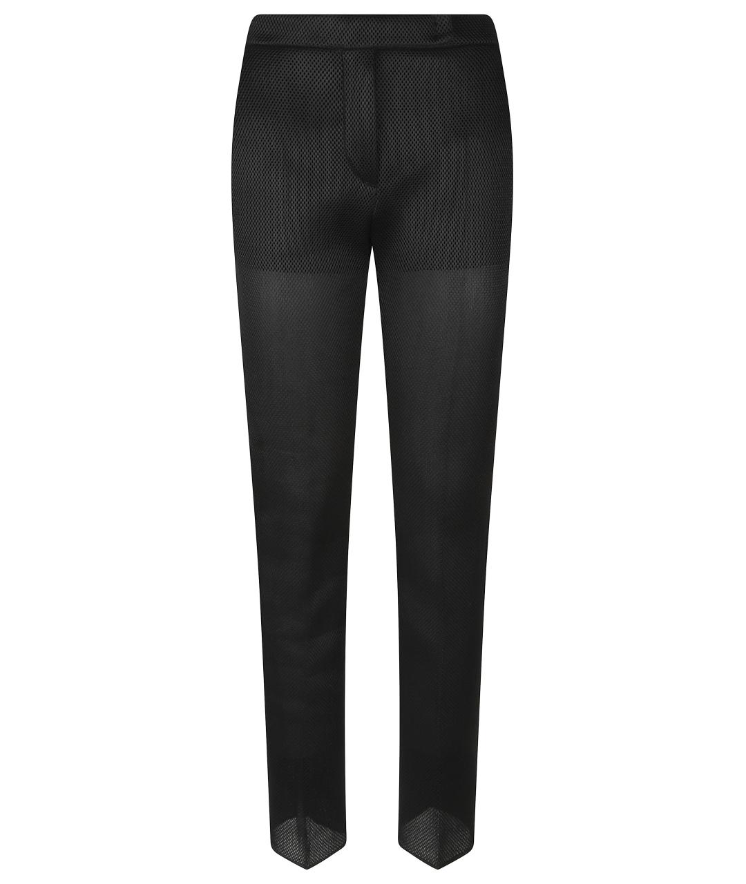MAX MARA Черные шерстяные прямые брюки, фото 1