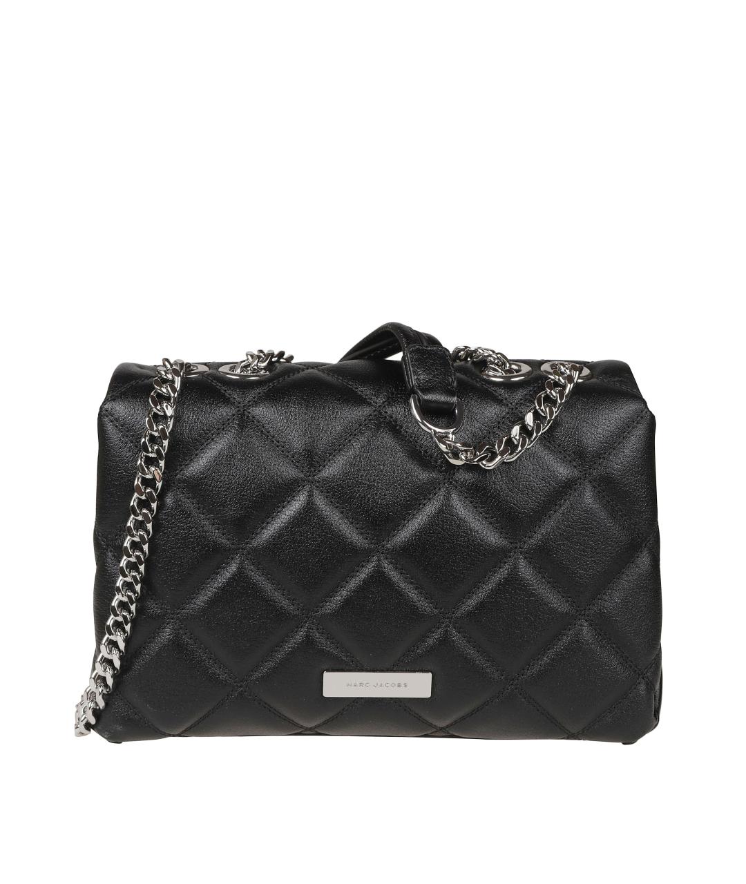 MARC JACOBS Черная кожаная сумка через плечо, фото 2