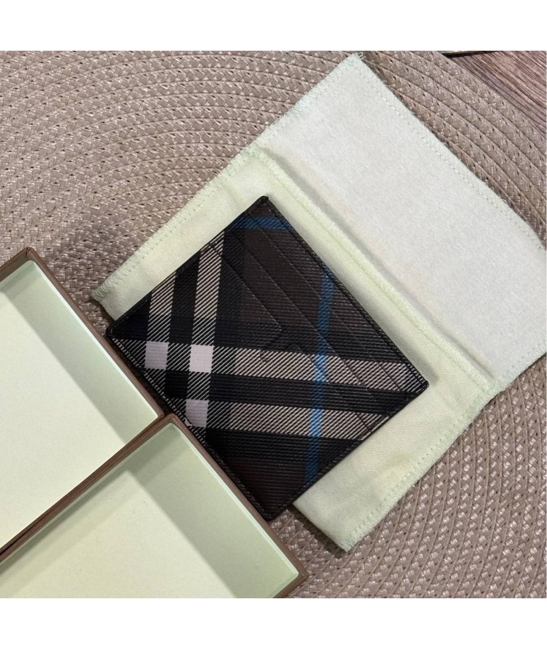 BURBERRY Черный кожаный кардхолдер, фото 5