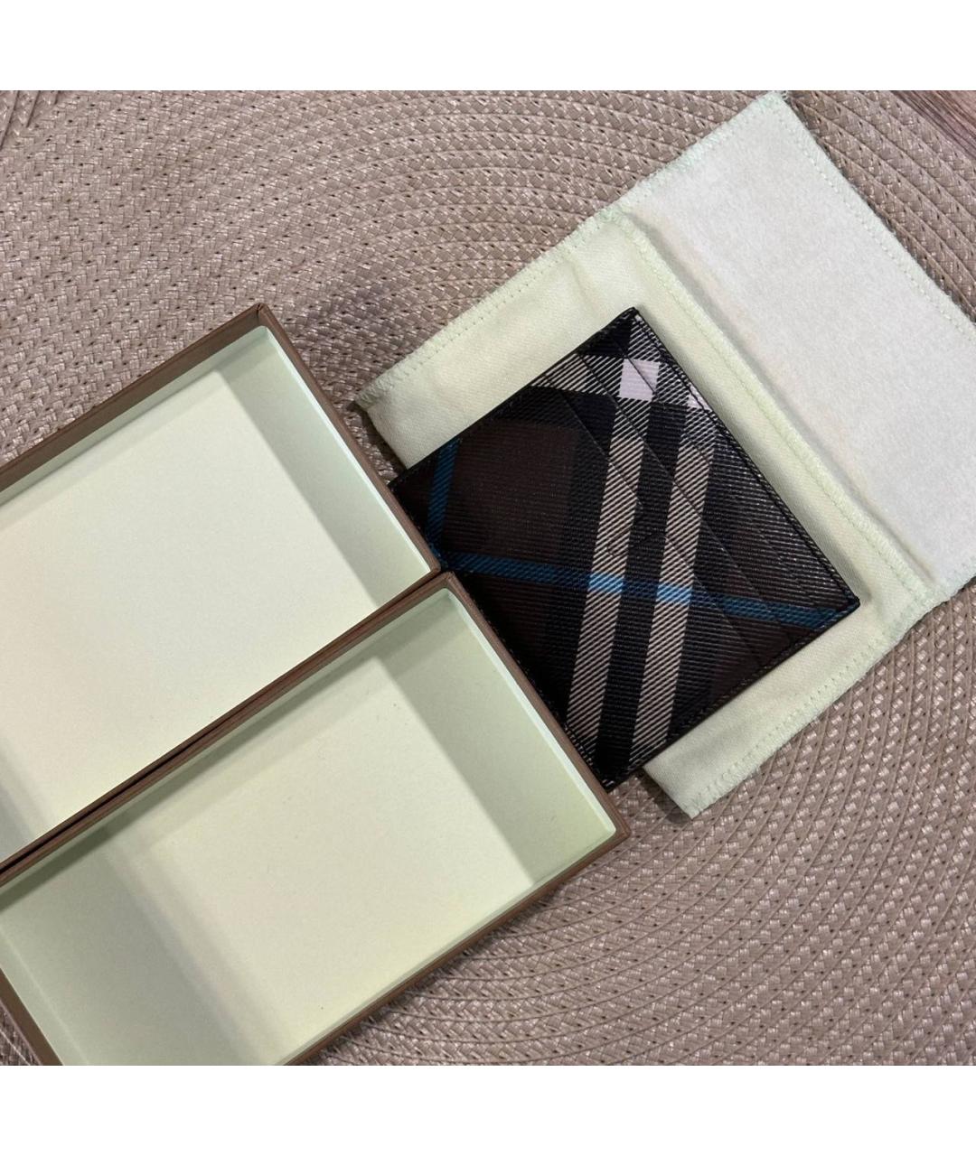 BURBERRY Черный кожаный кардхолдер, фото 2