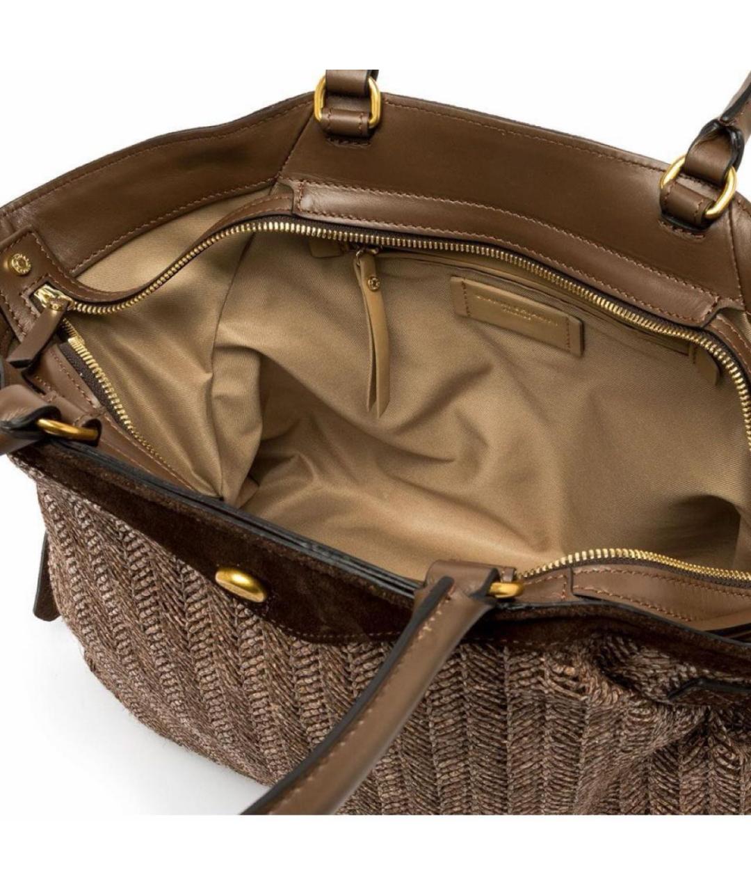 Gianni Chiarini Коричневая плетеная сумка тоут, фото 4
