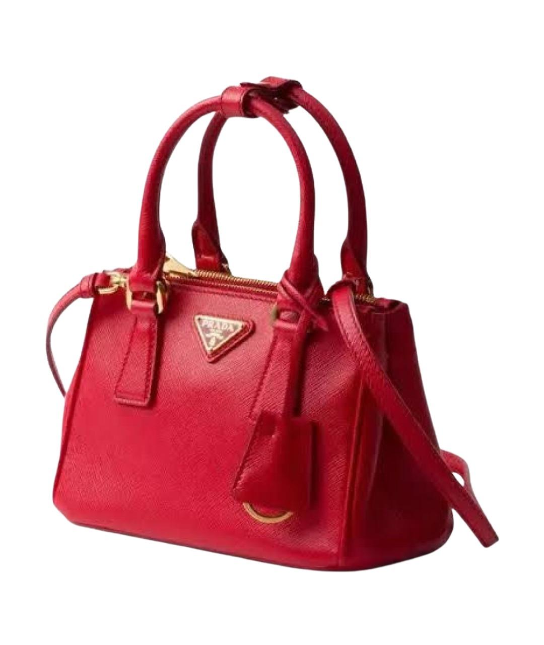 PRADA Коралловая кожаная сумка через плечо, фото 1