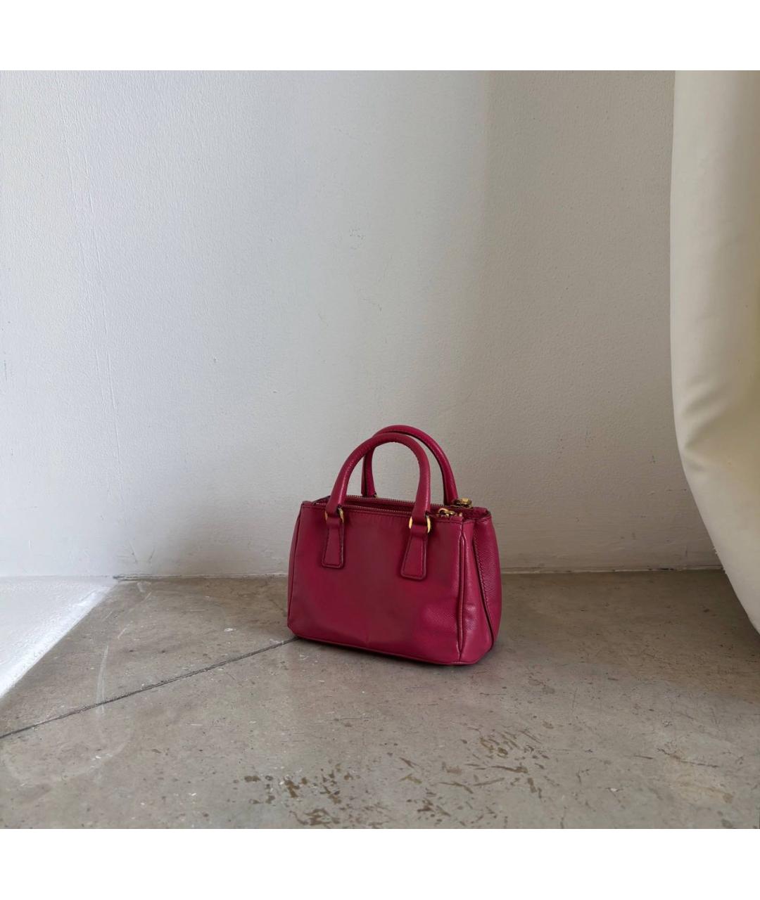 PRADA Коралловая кожаная сумка через плечо, фото 6