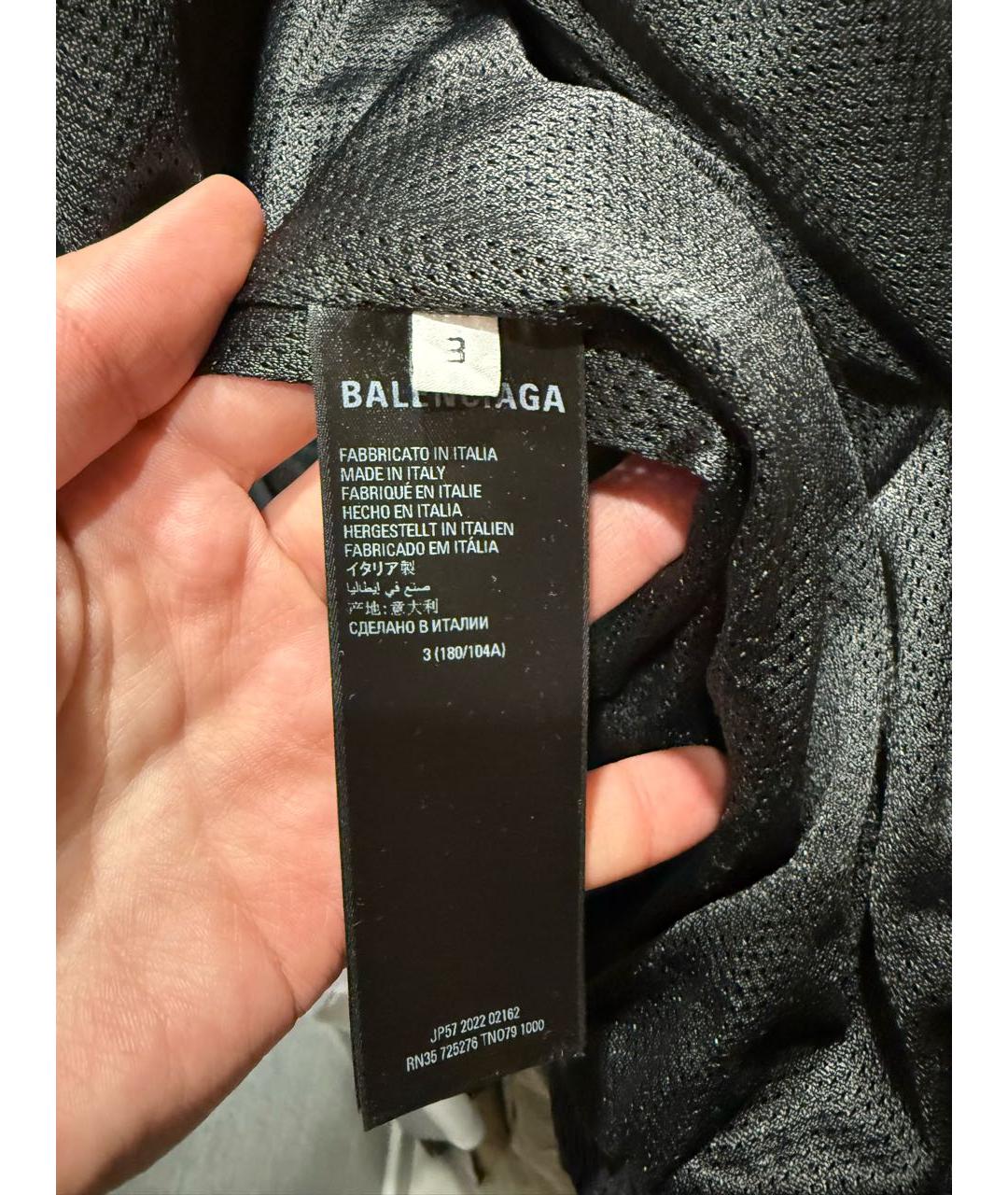 BALENCIAGA Черная атласная куртка, фото 3