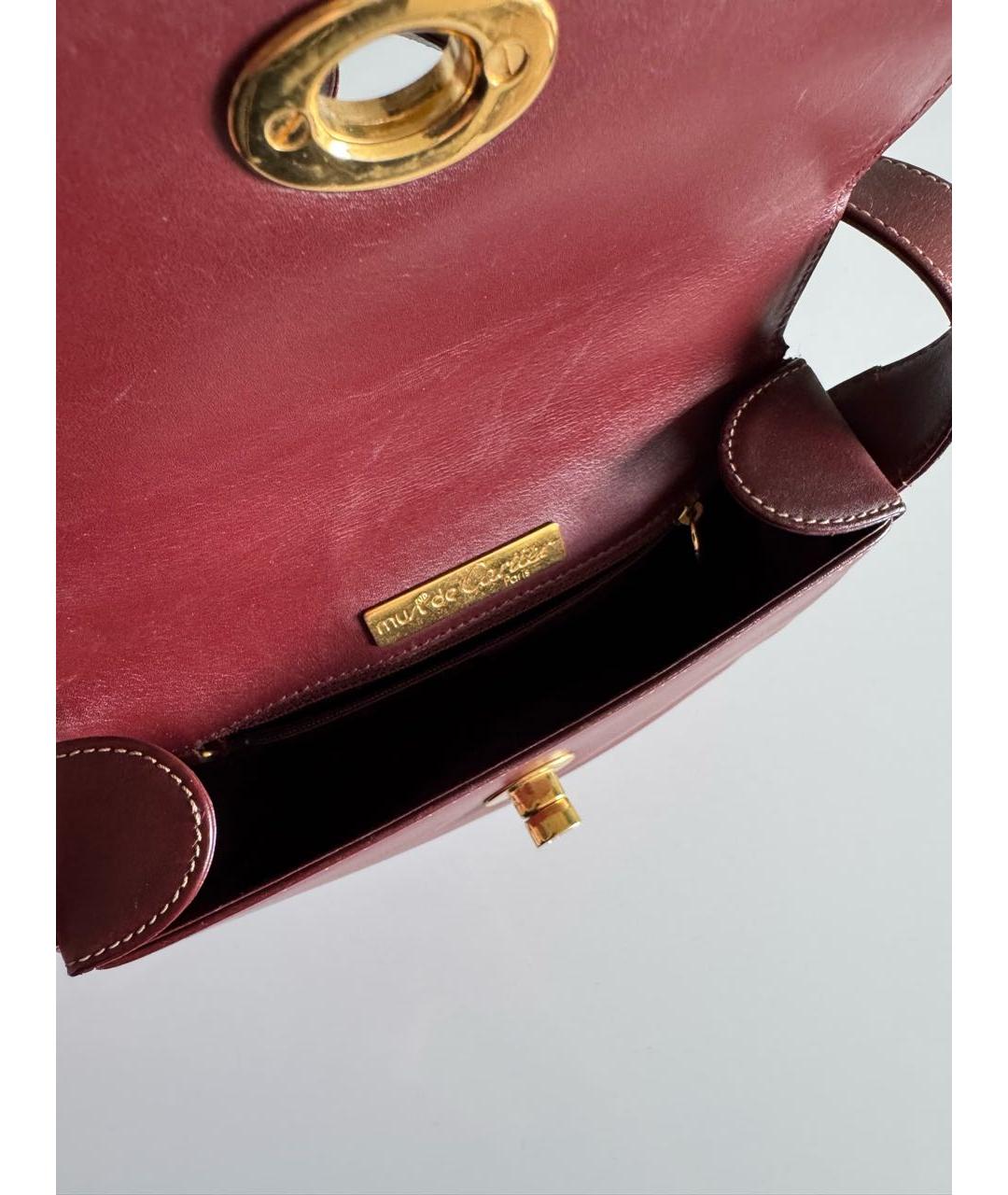 CARTIER Бордовая сумка через плечо, фото 4