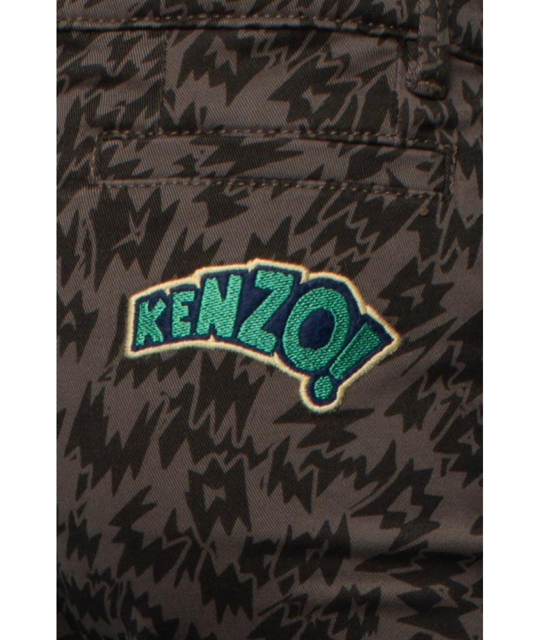 KENZO Хаки хлопковые детские джинсы, фото 2