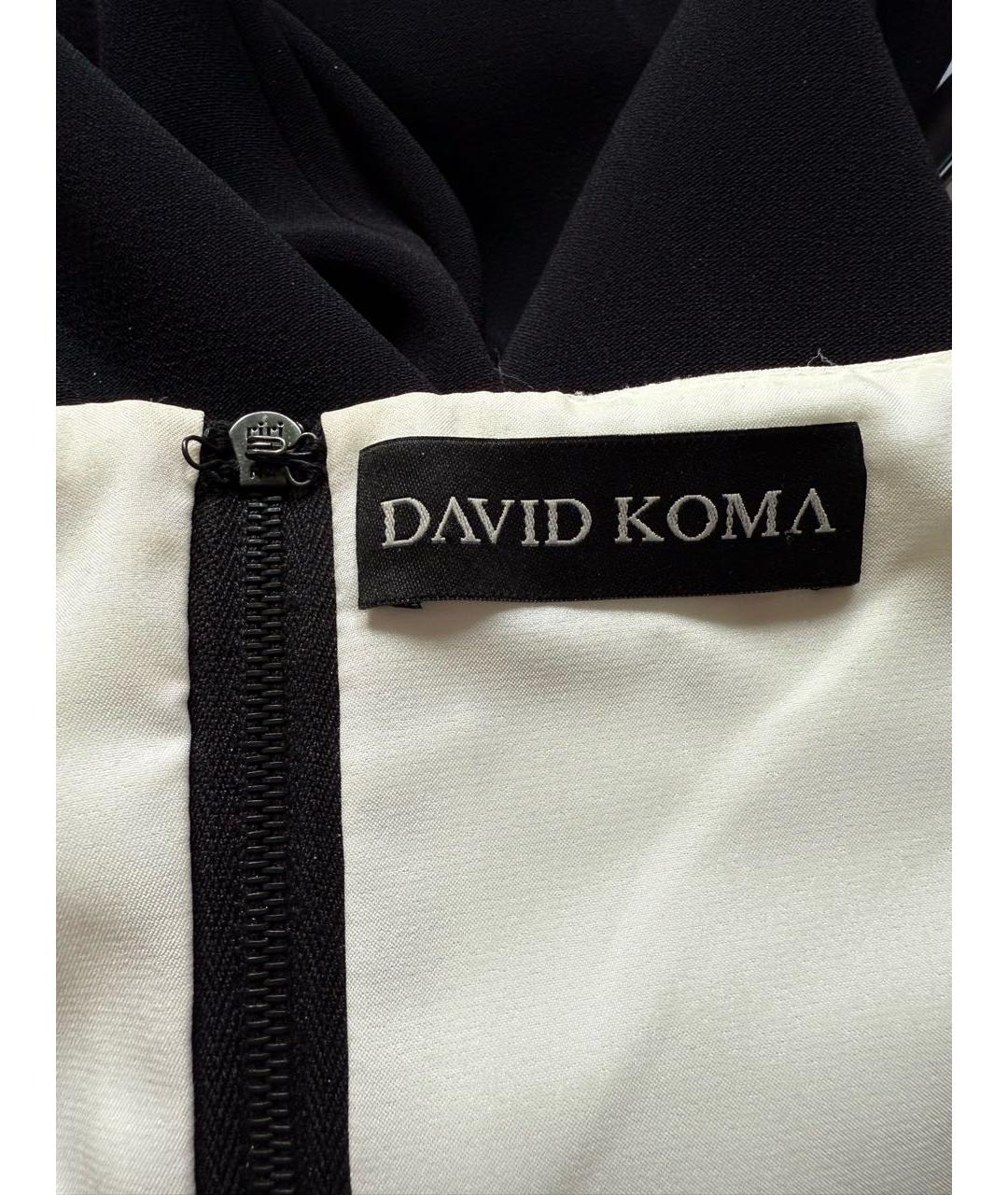 DAVID KOMA Черный полиэстеровый комбинезон, фото 4