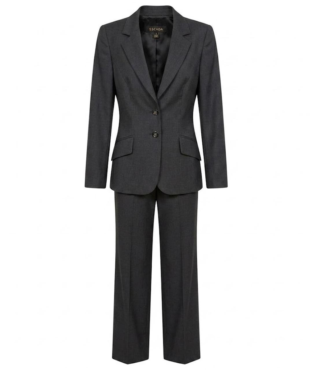 ESCADA Антрацитовый шерстяной костюм с брюками, фото 1