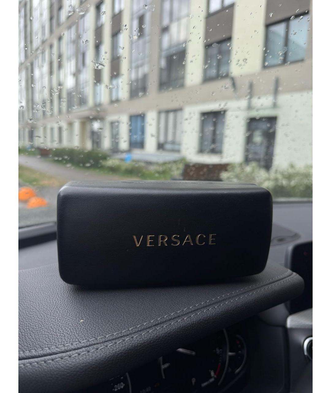 VERSACE Белые пластиковые солнцезащитные очки, фото 4