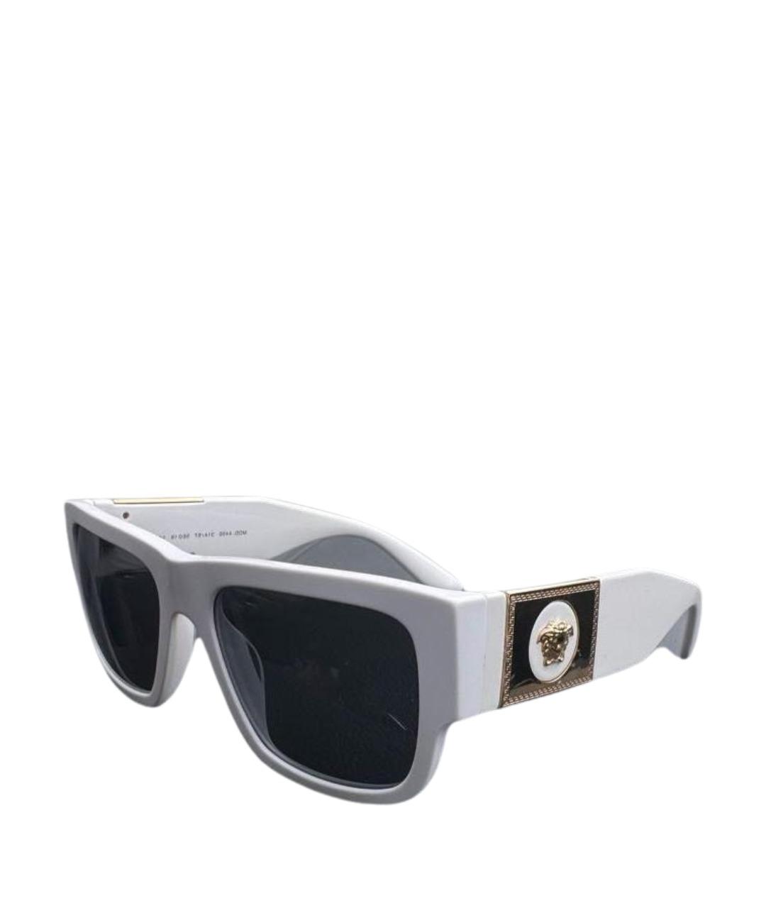 VERSACE Белые пластиковые солнцезащитные очки, фото 1