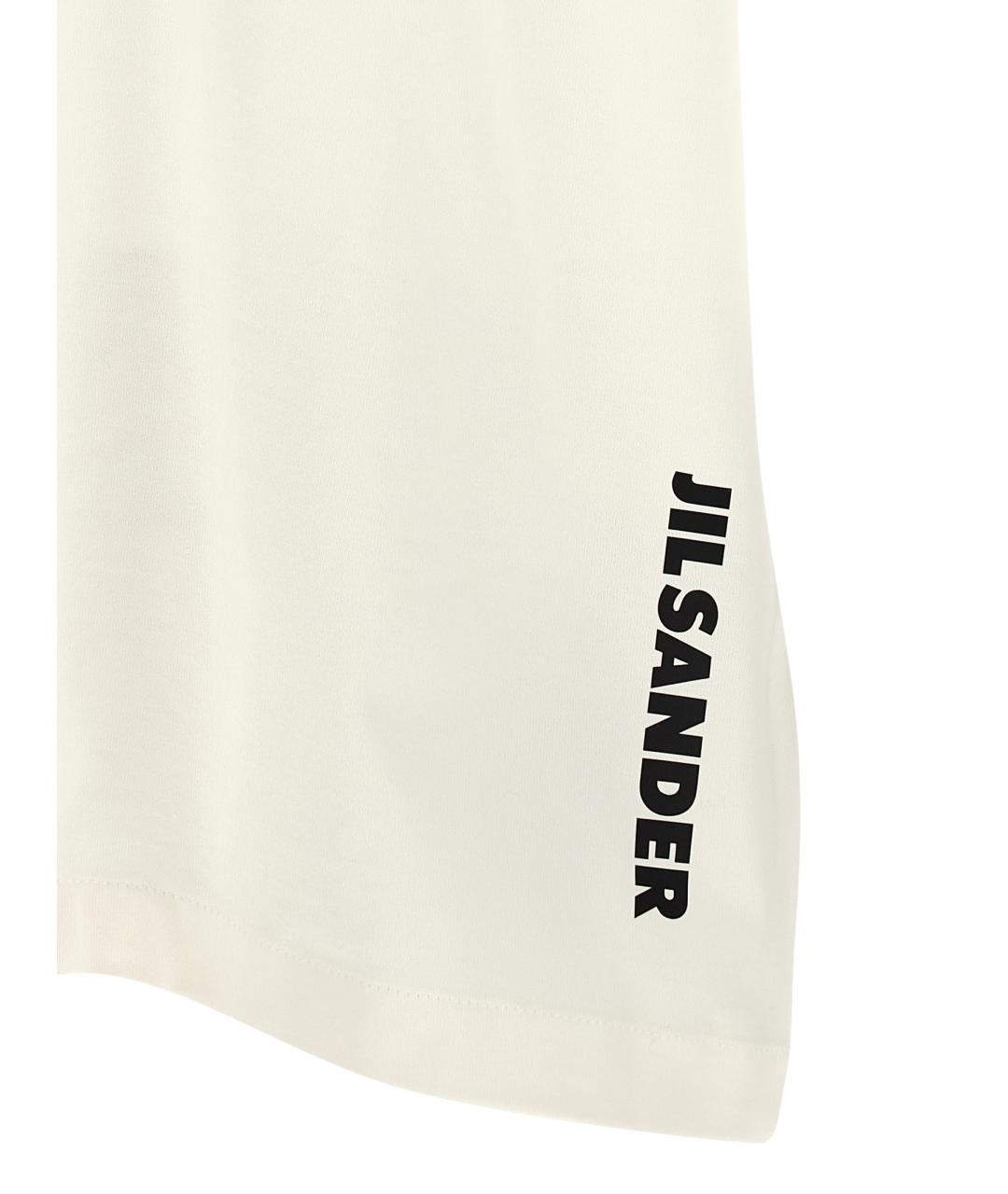 JIL SANDER Белая хлопковая футболка, фото 4