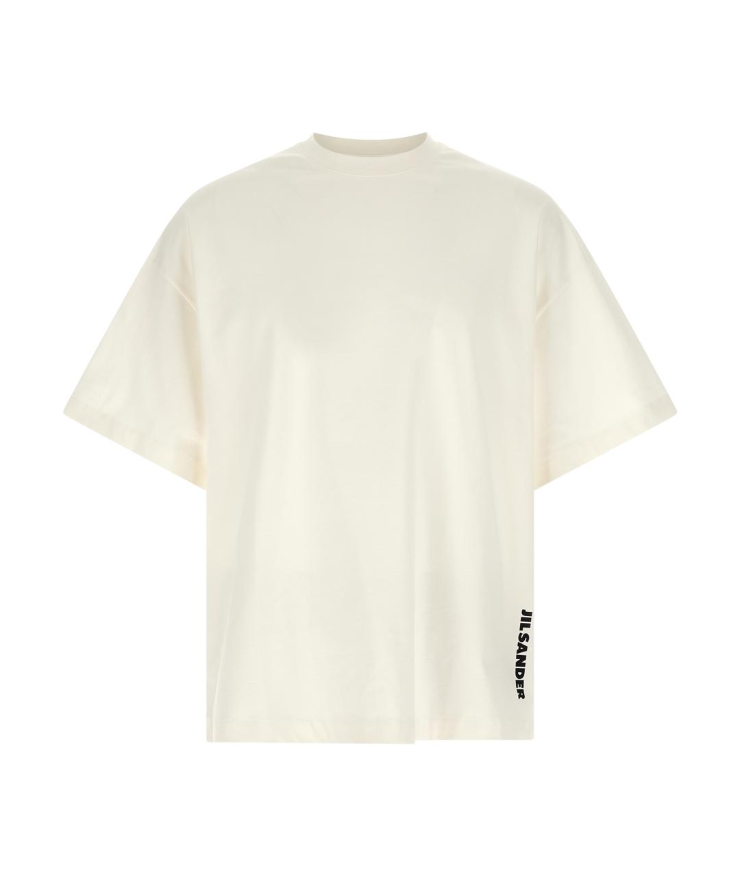 JIL SANDER Белая хлопковая футболка, фото 1
