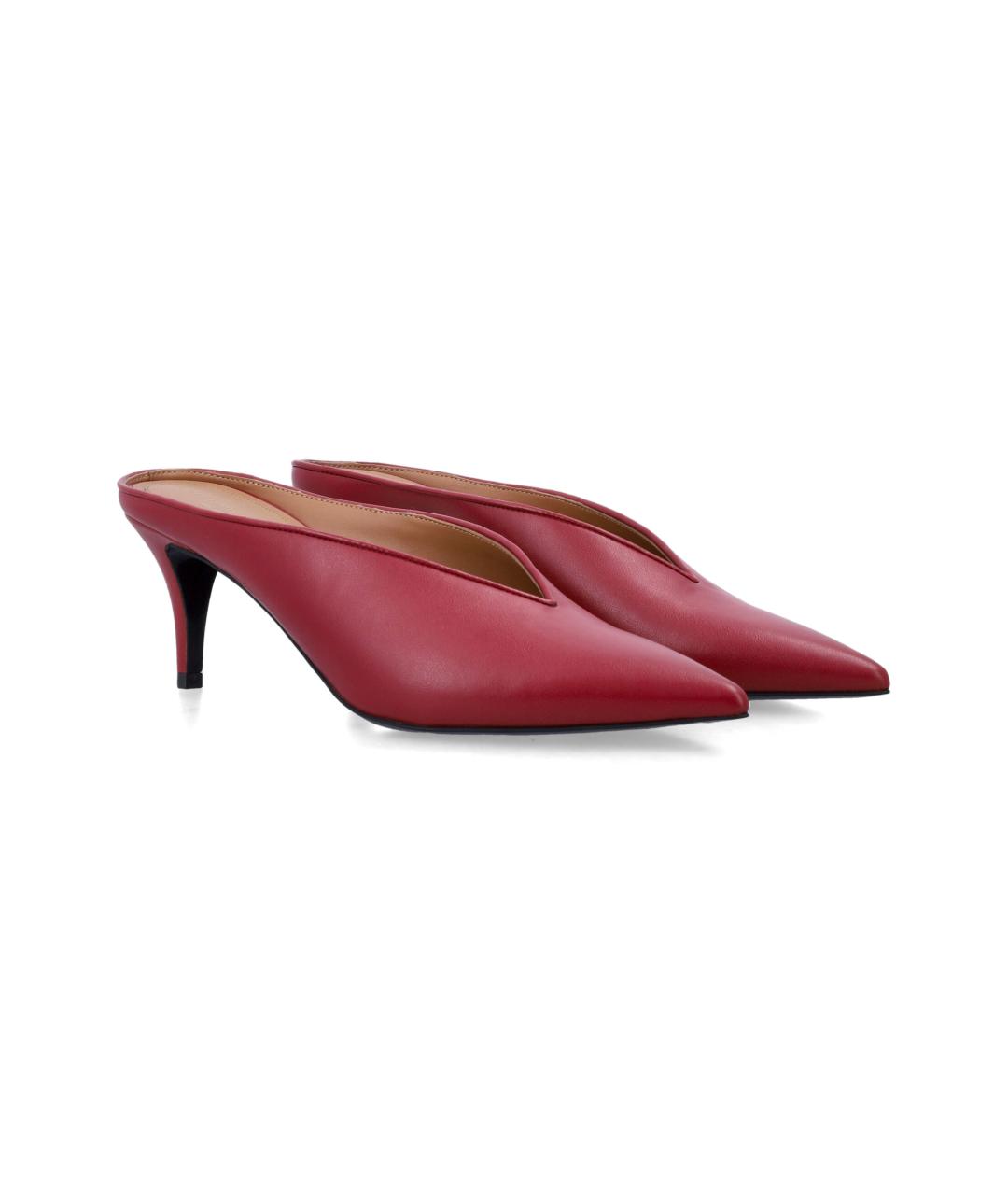 STELLA MCCARTNEY Красные синтетические мюли, фото 2