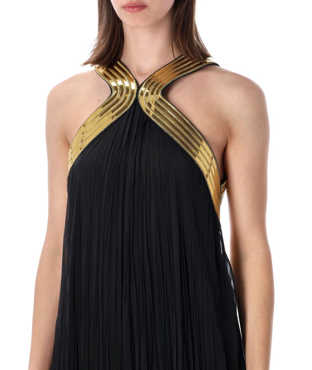 ALBERTA FERRETTI Черное шелковое вечернее платье, фото 3