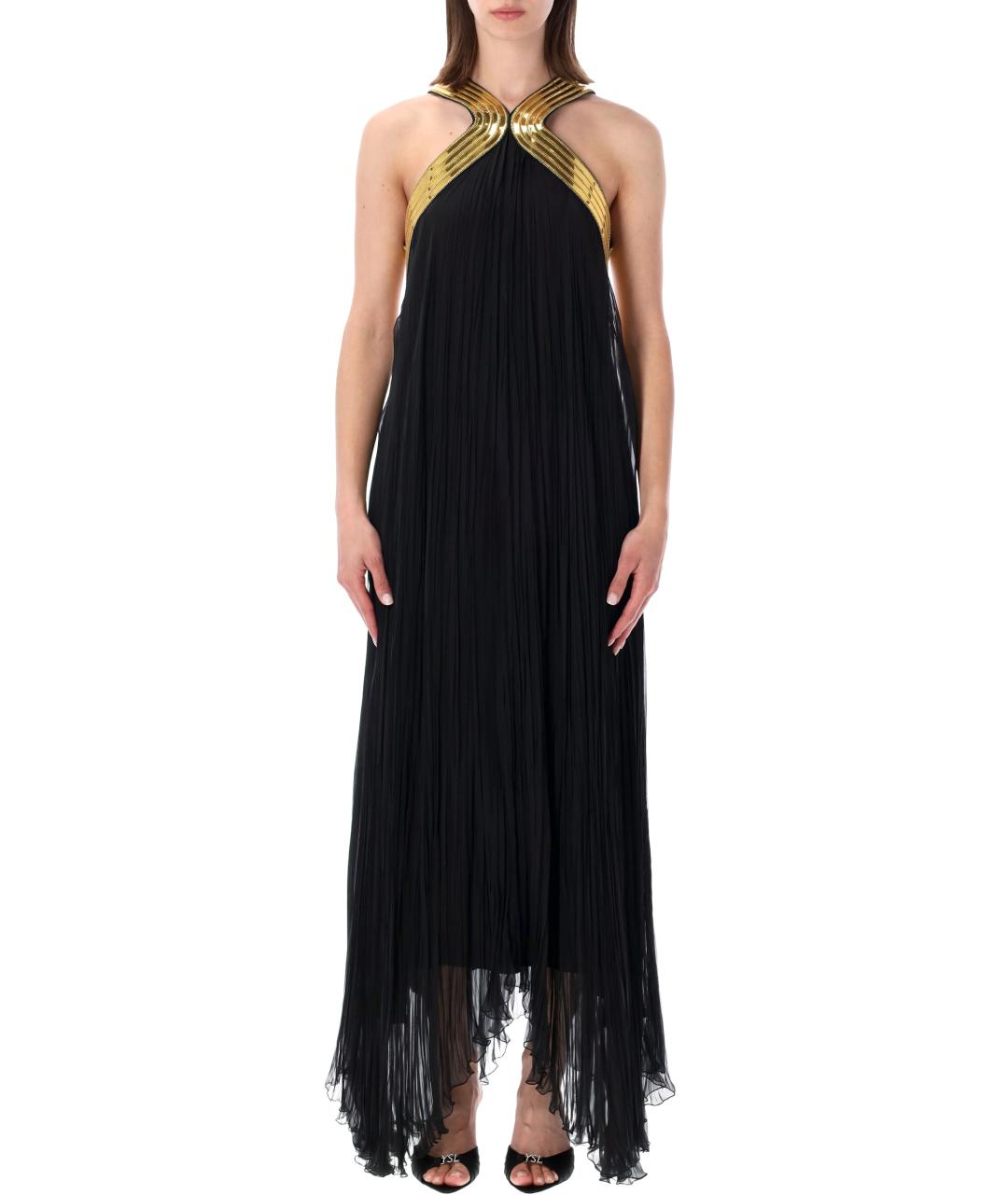 ALBERTA FERRETTI Черное шелковое вечернее платье, фото 1