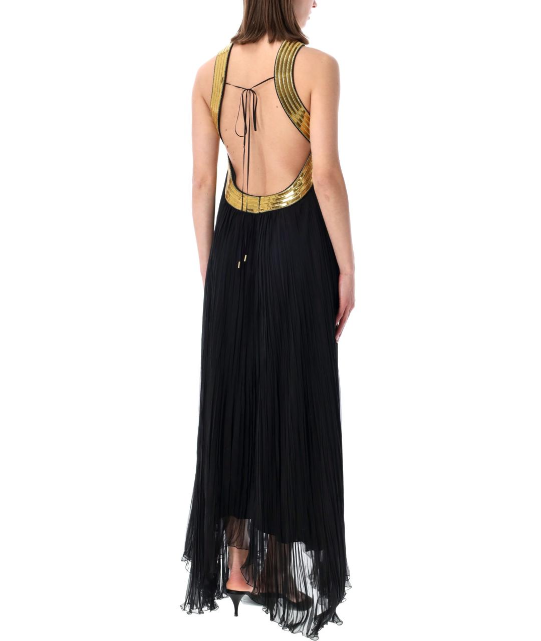 ALBERTA FERRETTI Черное шелковое вечернее платье, фото 2