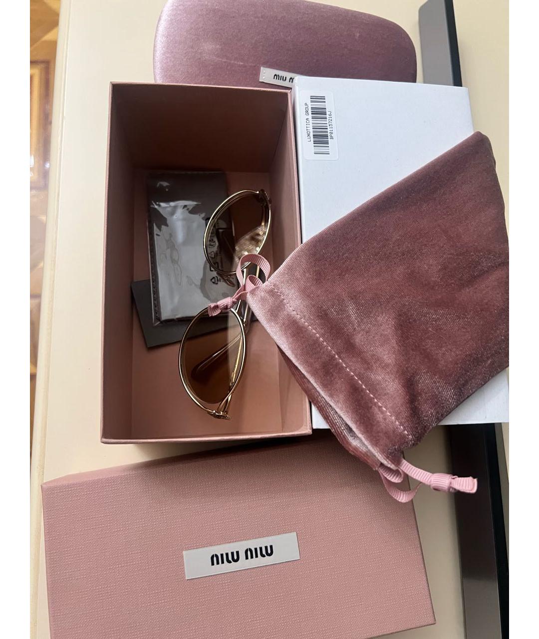 MIU MIU Коричневые солнцезащитные очки, фото 4
