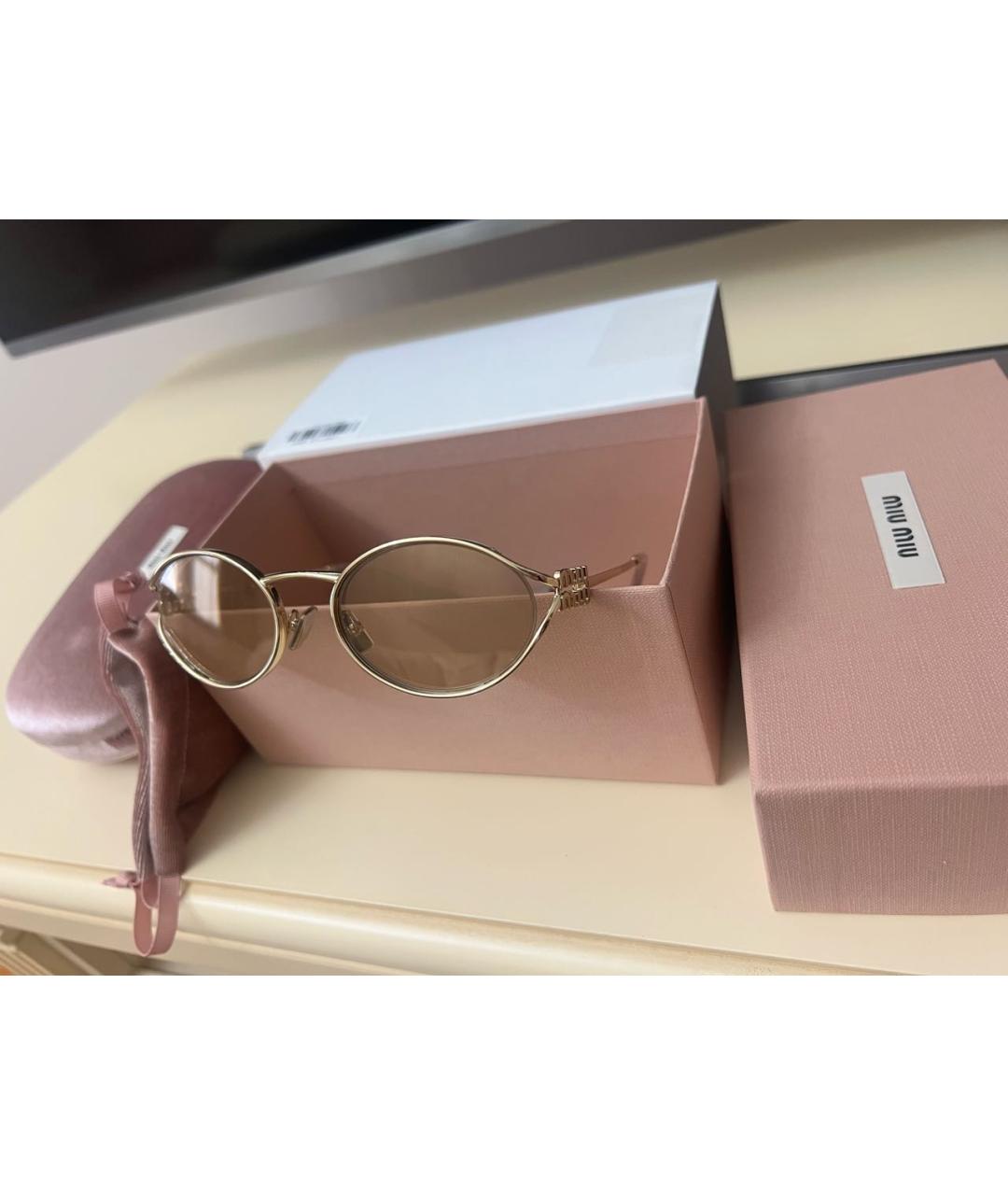 MIU MIU Коричневые солнцезащитные очки, фото 2