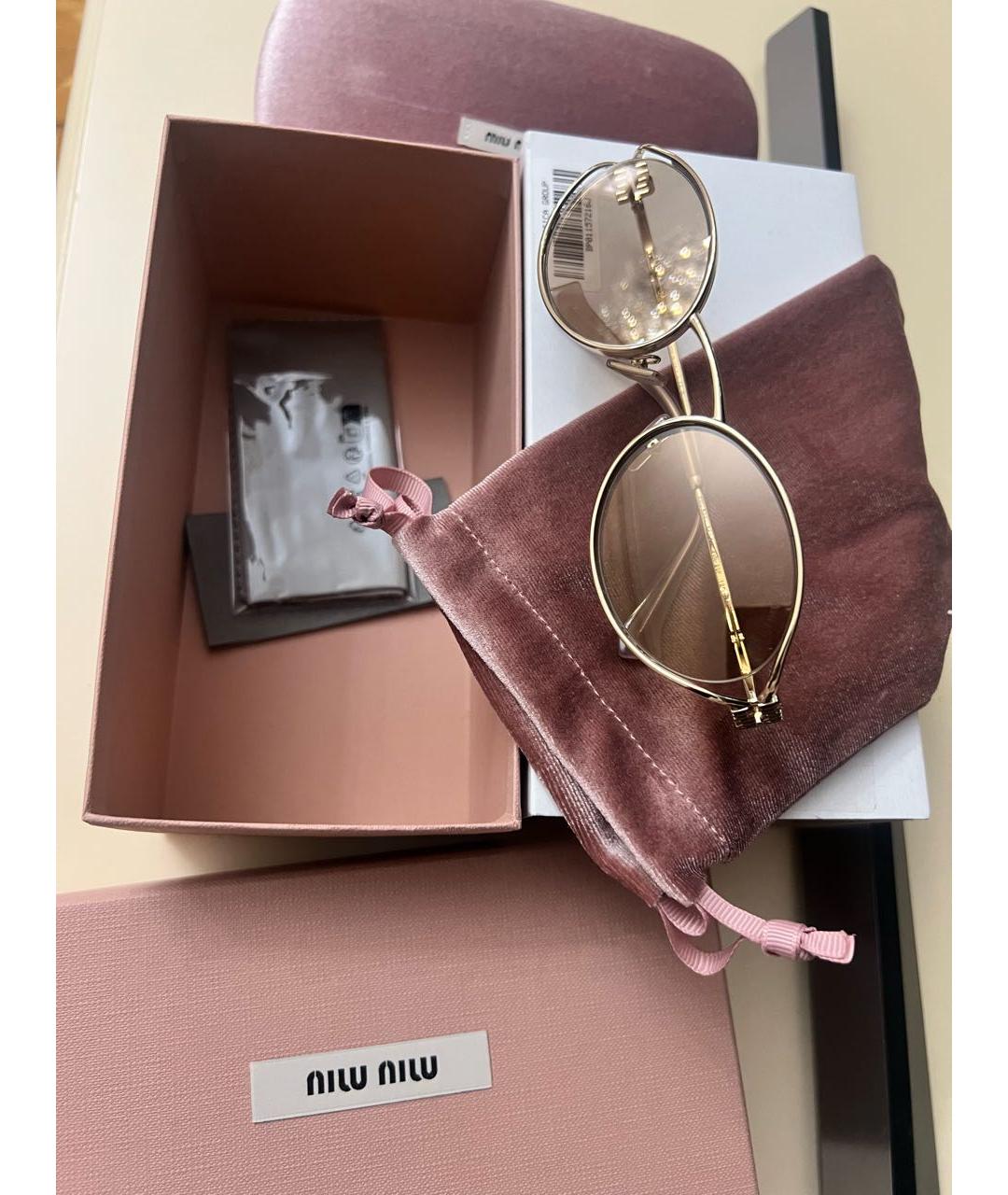 MIU MIU Коричневые солнцезащитные очки, фото 5