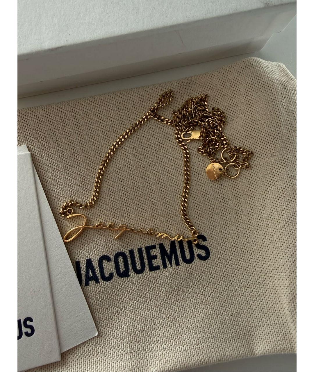 JACQUEMUS Желтая металлическая цепочка, фото 3