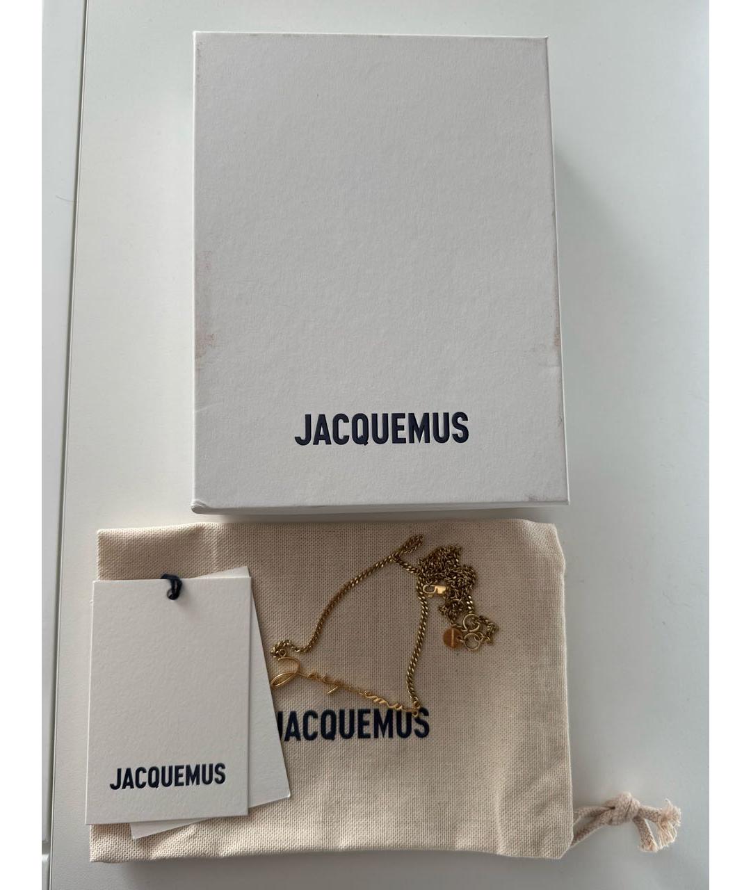 JACQUEMUS Желтая металлическая цепочка, фото 4