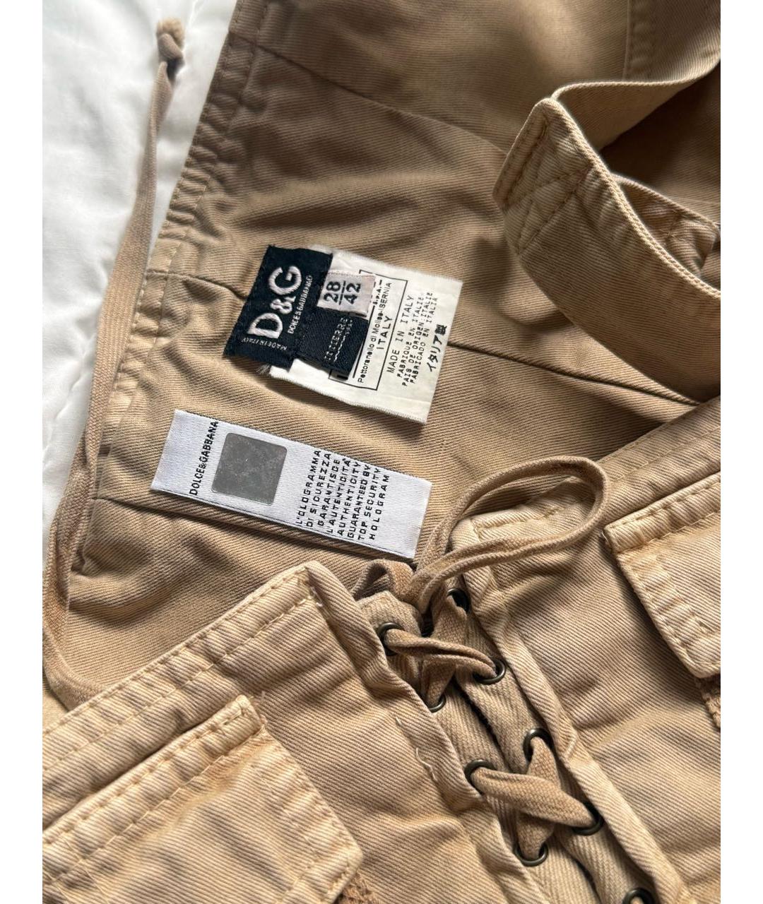 DOLCE&GABBANA Бежевый хлопковый корсет, фото 5
