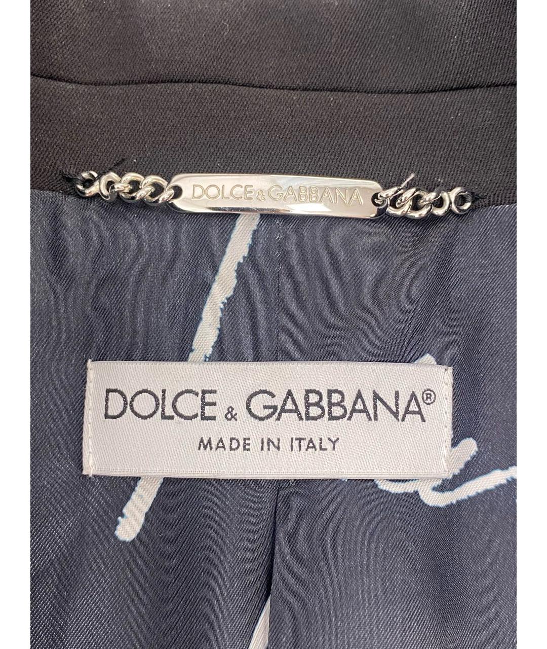 DOLCE&GABBANA Черный полиамидовый жакет/пиджак, фото 4
