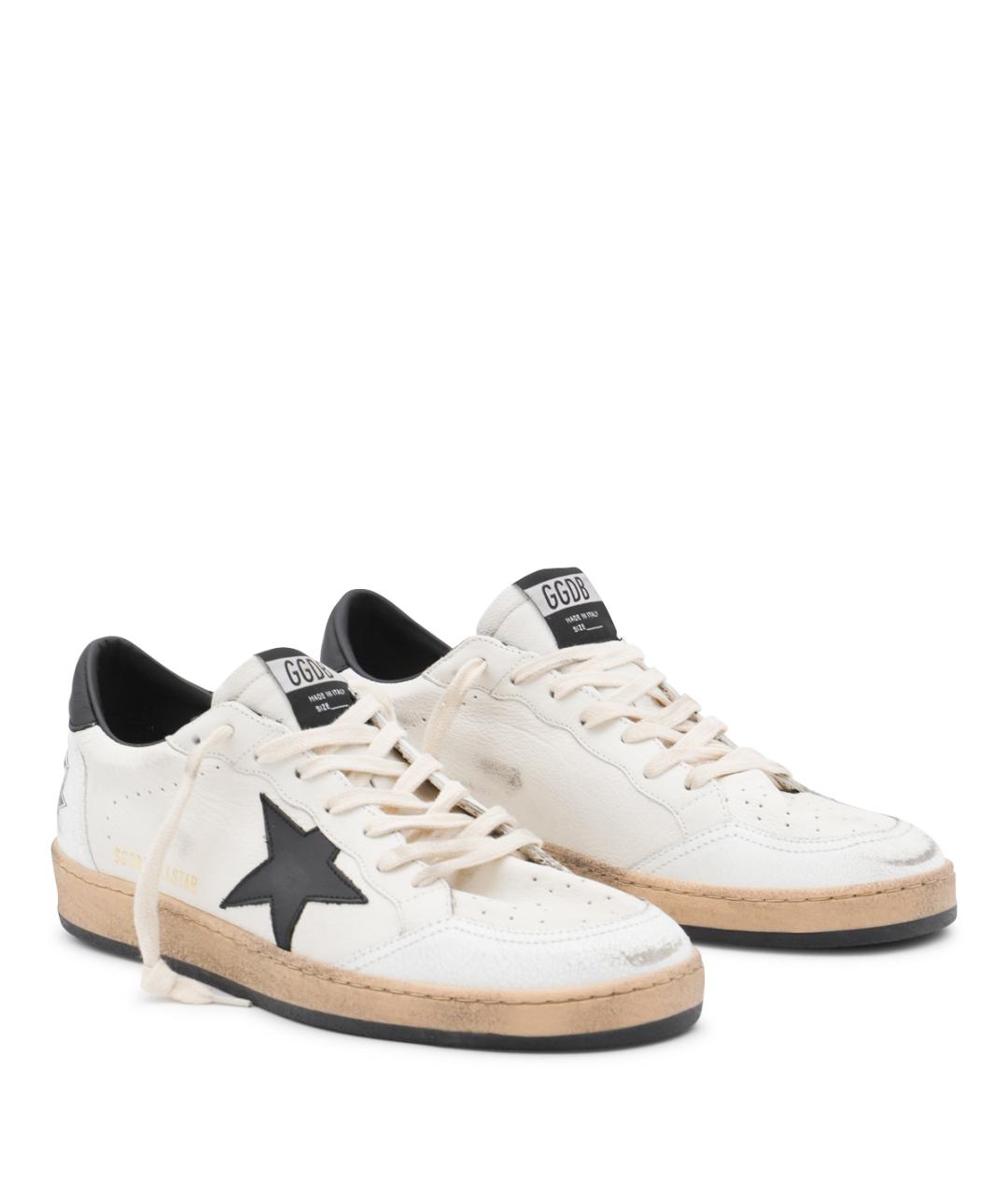 GOLDEN GOOSE DELUXE BRAND Белые кожаные низкие кроссовки / кеды, фото 2