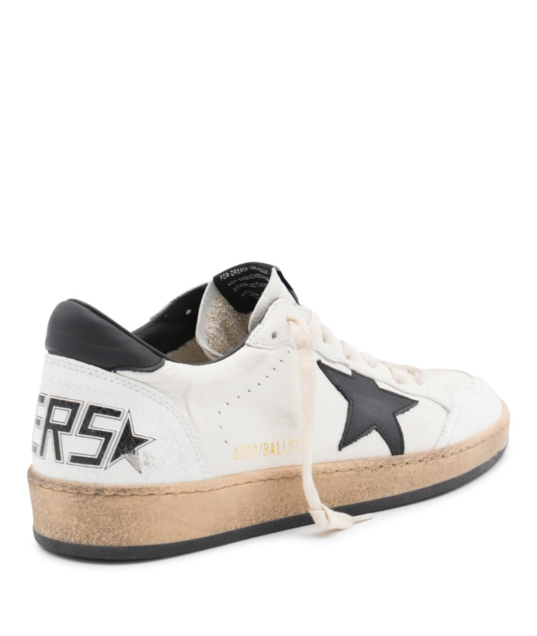 GOLDEN GOOSE DELUXE BRAND Белые кожаные низкие кроссовки / кеды, фото 3