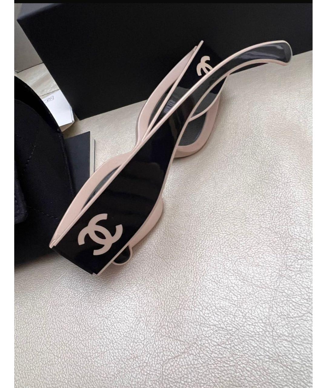 CHANEL Черные пластиковые солнцезащитные очки, фото 3