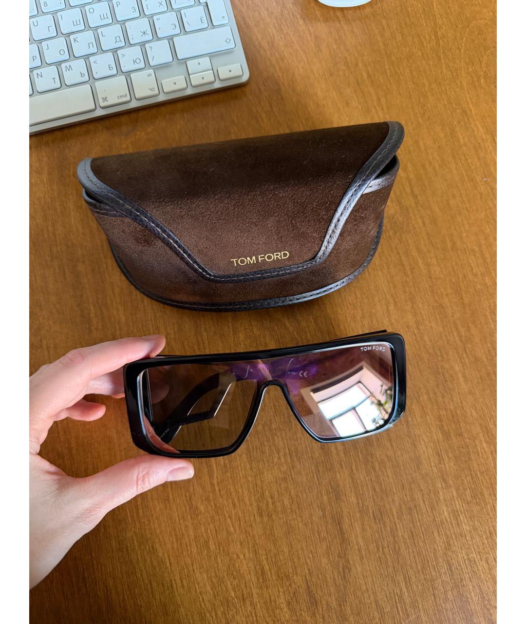TOM FORD Черные пластиковые солнцезащитные очки, фото 6