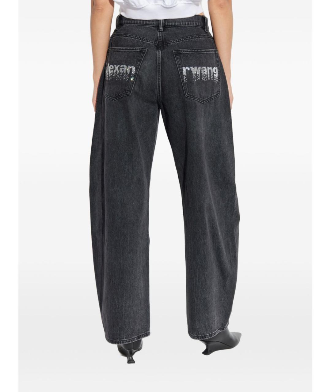 ALEXANDER WANG Черные хлопковые прямые джинсы, фото 5