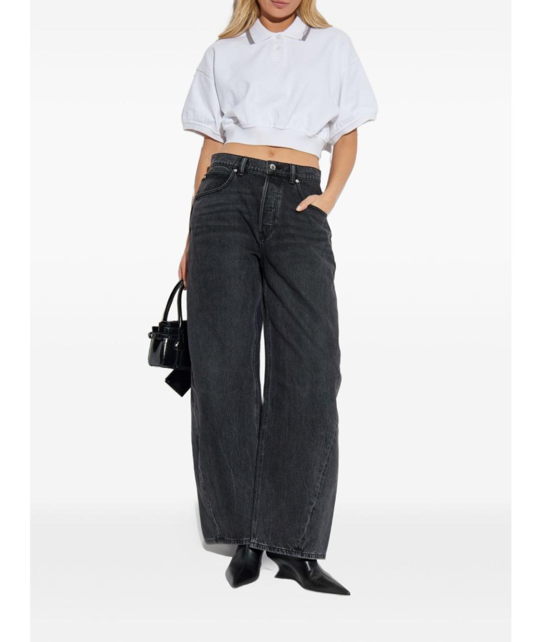 ALEXANDER WANG Черные хлопковые прямые джинсы, фото 6