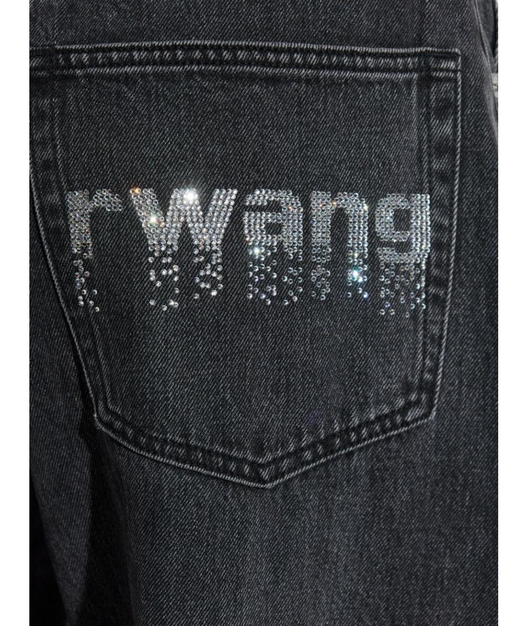 ALEXANDER WANG Черные хлопковые прямые джинсы, фото 2