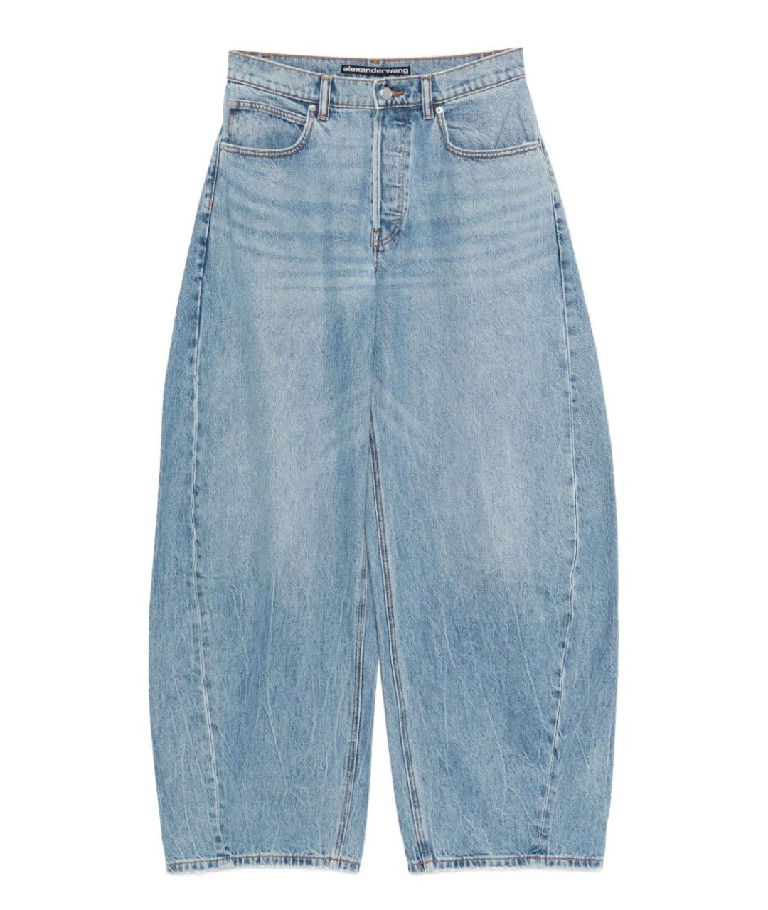 ALEXANDER WANG Голубые хлопковые прямые джинсы, фото 1