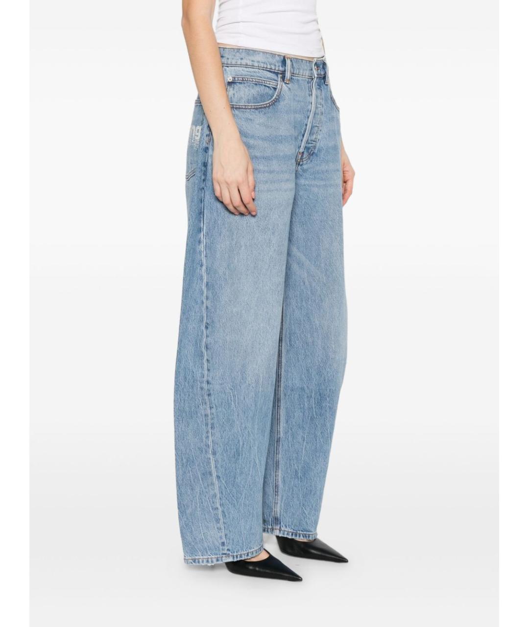 ALEXANDER WANG Голубые хлопковые прямые джинсы, фото 2