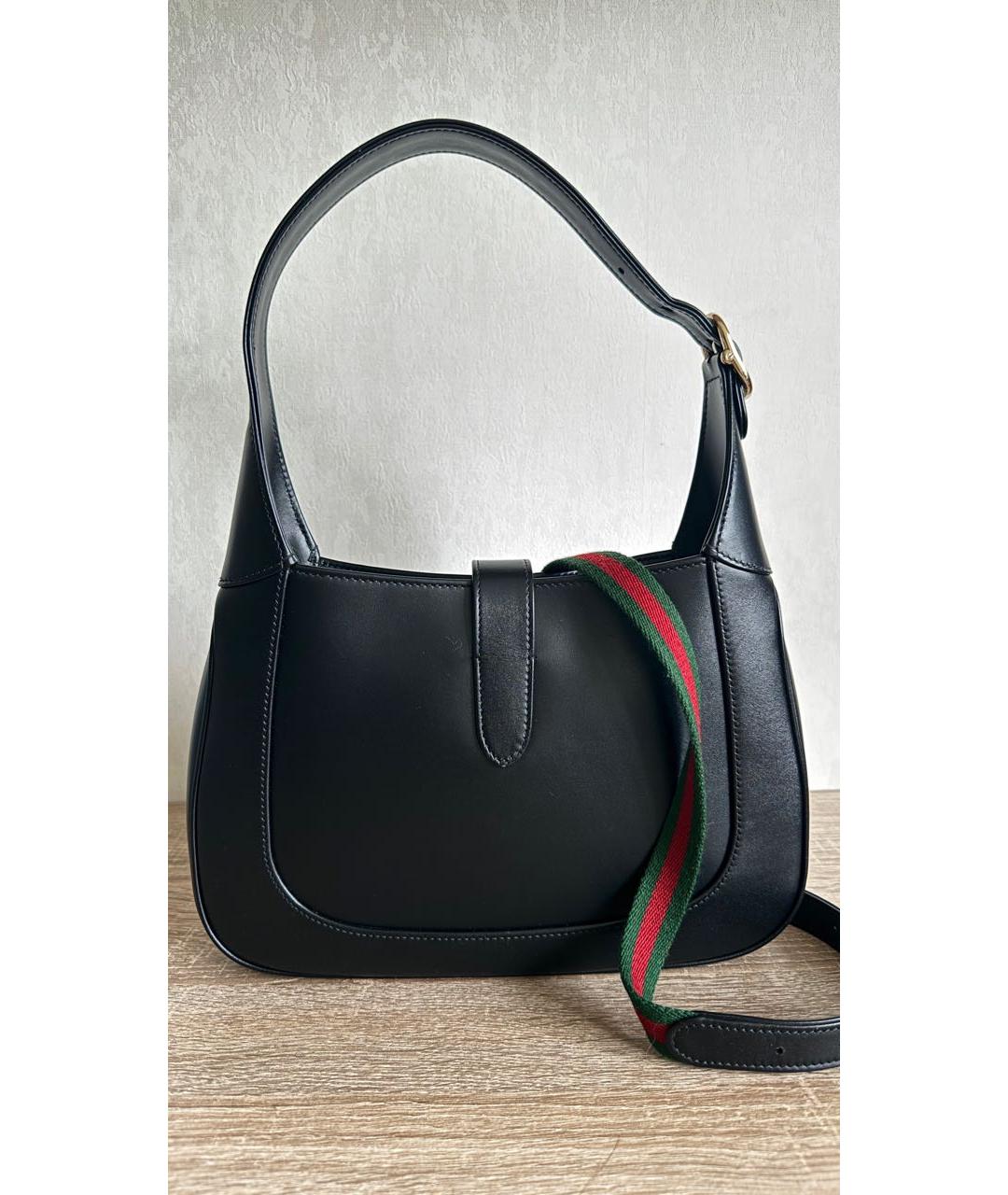 GUCCI Черная кожаная сумка с короткими ручками, фото 2
