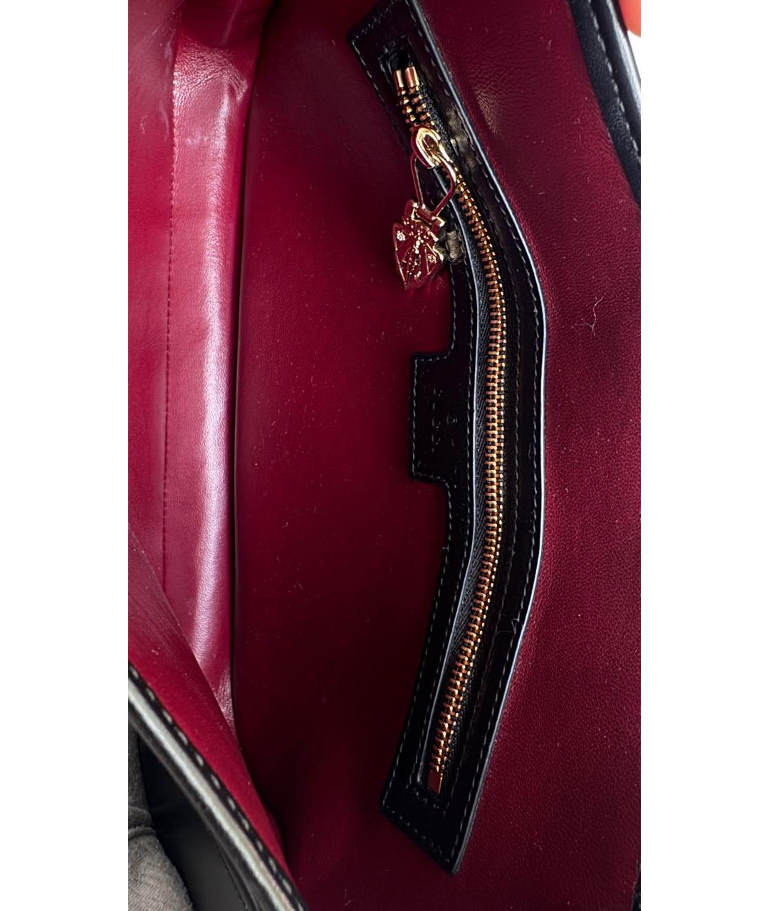 GUCCI Черная кожаная сумка с короткими ручками, фото 7