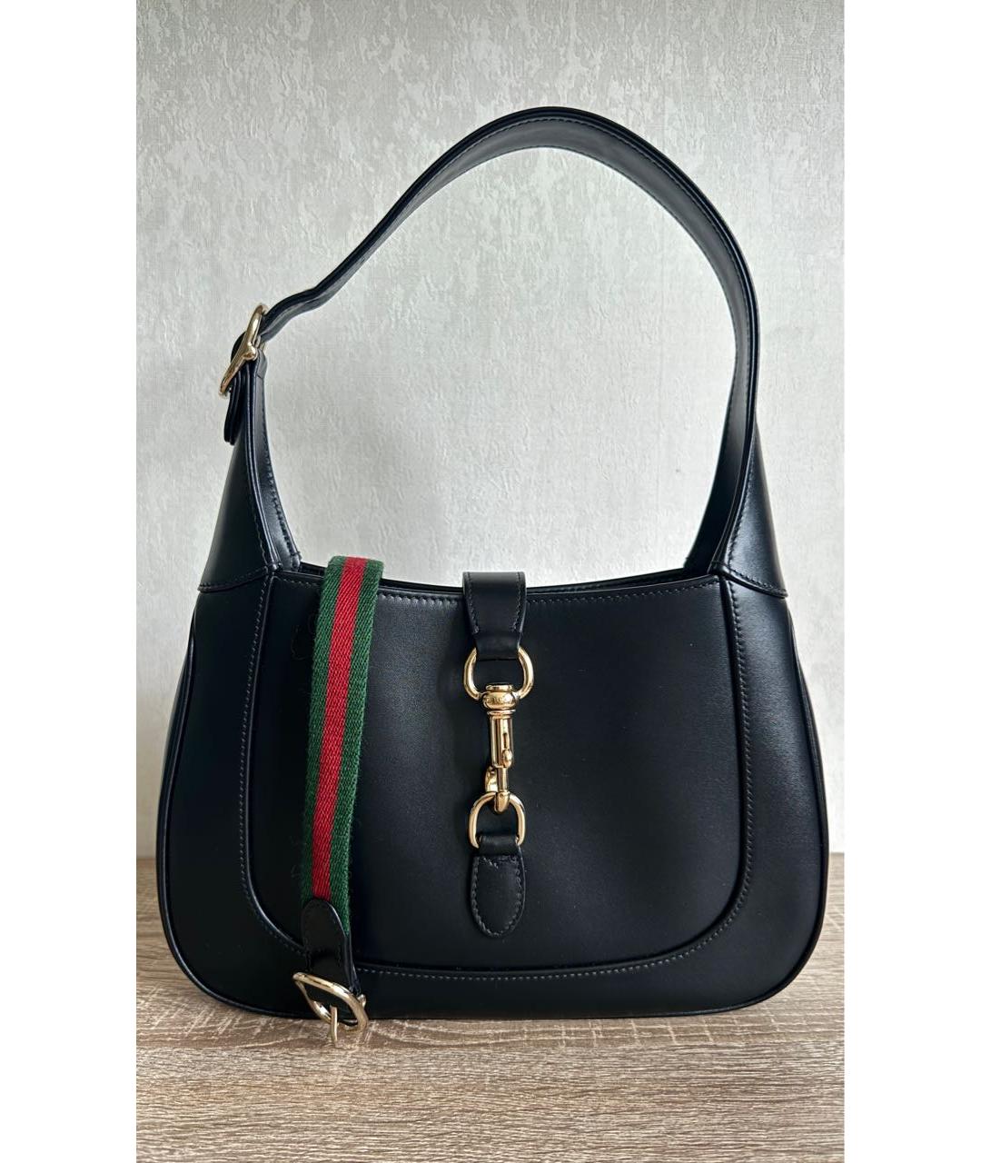 GUCCI Черная кожаная сумка с короткими ручками, фото 9