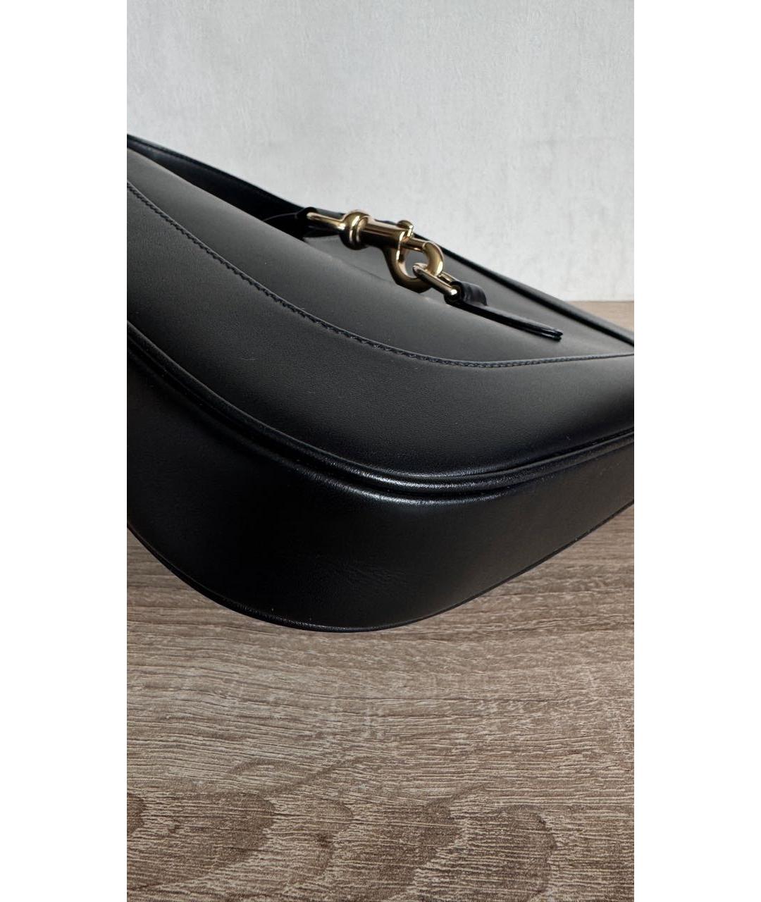 GUCCI Черная кожаная сумка с короткими ручками, фото 3
