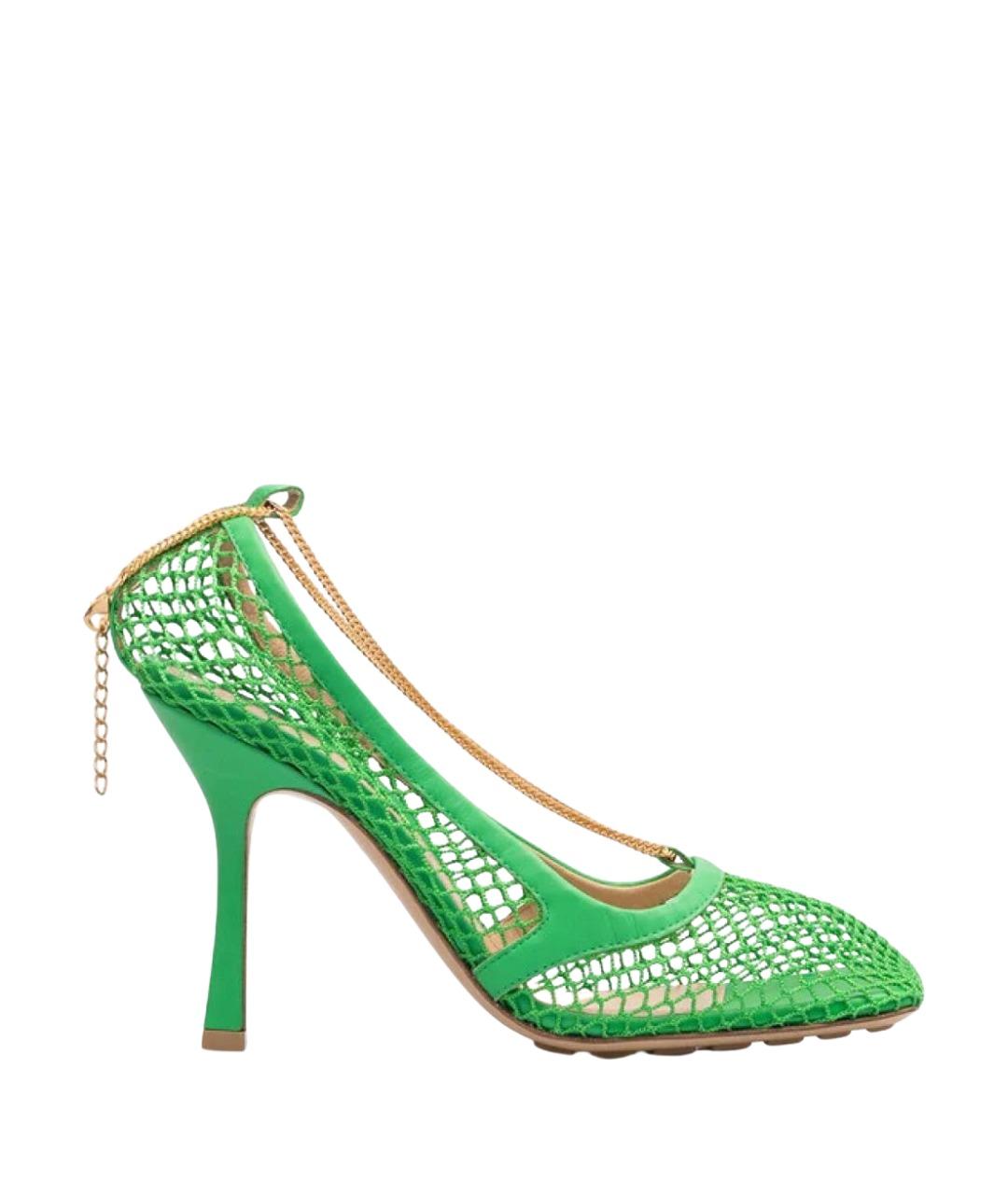 BOTTEGA VENETA Зеленые босоножки, фото 1