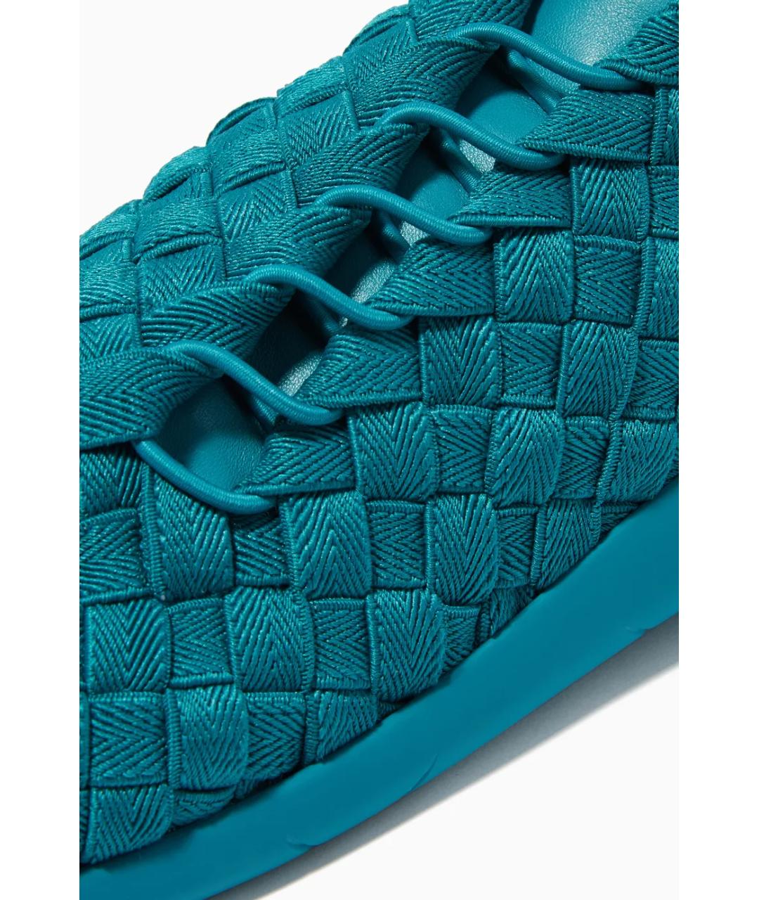 BOTTEGA VENETA Бирюзовые низкие кроссовки / кеды, фото 2