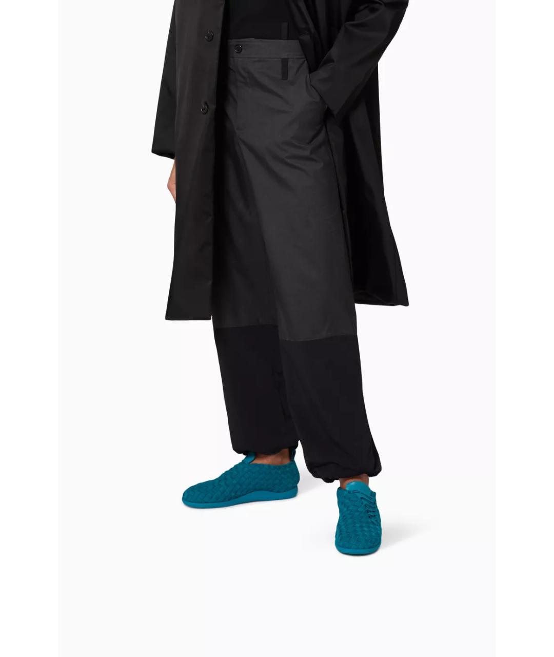 BOTTEGA VENETA Бирюзовые низкие кроссовки / кеды, фото 4