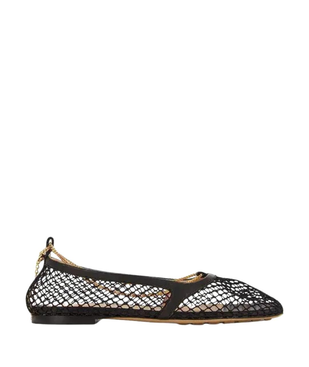 BOTTEGA VENETA Черные кожаные балетки, фото 1